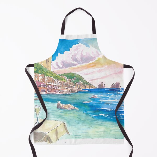 Artikelvorschau, Capri: Epische Aussicht und erfrischendes Getränk mit den Faraglioni-Felsen entworfen und verkauft von artshop77.