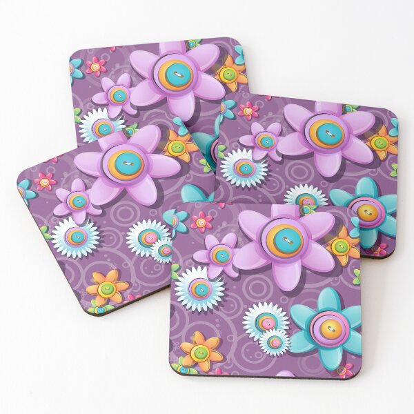 Item preview, Button Flowers designed and sold by Stus RoadTrips.