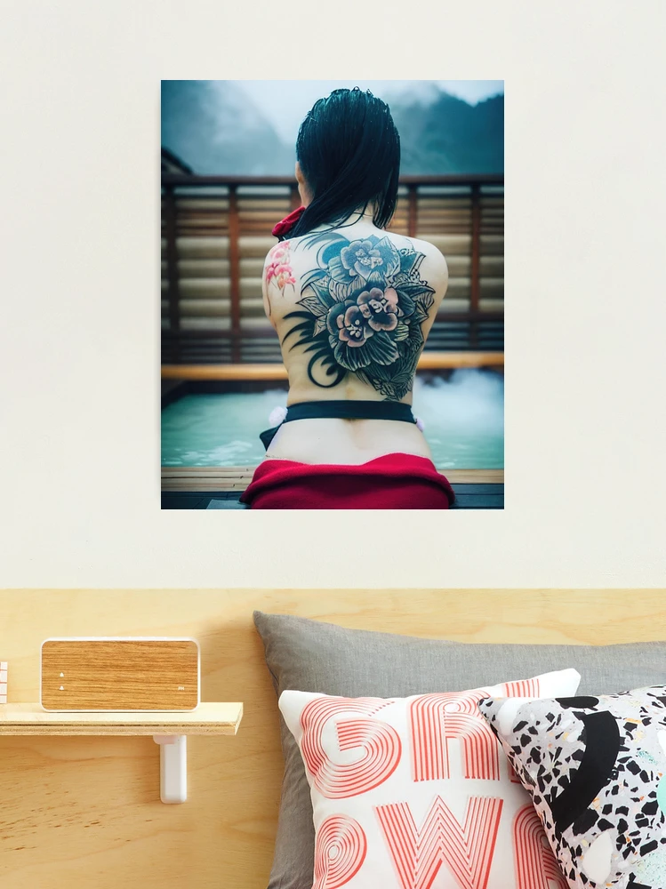 Yakuza girl showing her back tattoo Poster for Sale by Remco Kouw