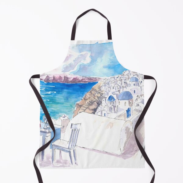 Item preview, Santorini Sunset View with Rooftop Bar and Fruit Juices designed and sold by artshop77.