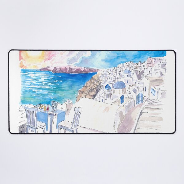 Item preview, Santorini Sunset View with Rooftop Bar and Fruit Juices  designed and sold by artshop77.