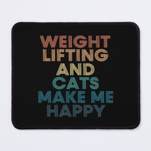 Item preview, weight lifting And Cats Make Me Happy designed and sold by kindxinn.