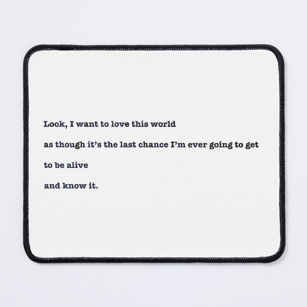 Item preview, Mary Oliver - October - Quote designed and sold by brainbag.