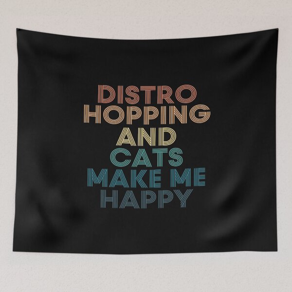 Item preview, Distro Hopping And Cats Make Me Happy designed and sold by kindxinn.