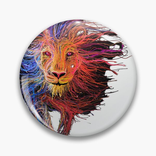 Item preview, Colorful lion, abstract art designed and sold by zeljana0504.