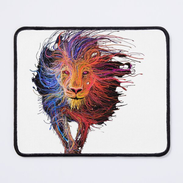 Item preview, Colorful lion, abstract art designed and sold by zeljana0504.