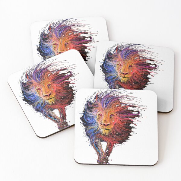 Item preview, Colorful lion, abstract art designed and sold by zeljana0504.