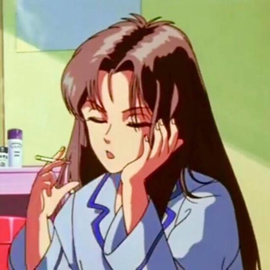 Smoking Anime Girl Atsuko Urameshi Poster By Jiggymiggy