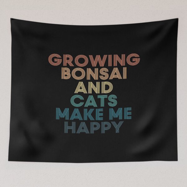 Item preview, Growing Bonsai And Cats Make Me Happy designed and sold by kindxinn.