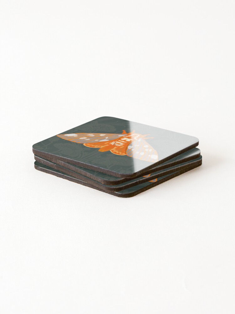 Thumbnail 4 of 5, Coasters (Set of 4), Royal Walnut Moth designed and sold by RoddandCone.