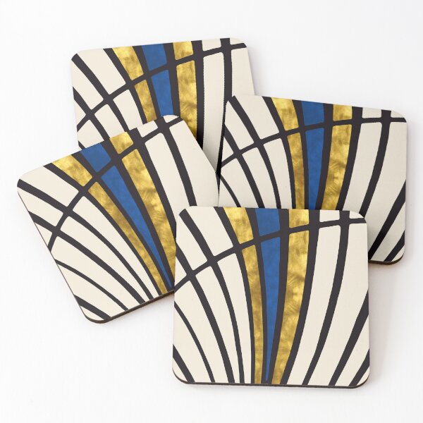 Artikelvorschau, Modern, simple, lines, gold, blue, cream entworfen und verkauft von Svitac.