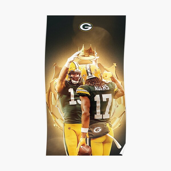 Davante Adams Vintage Green Bay Packers Poster Wall Art Printable