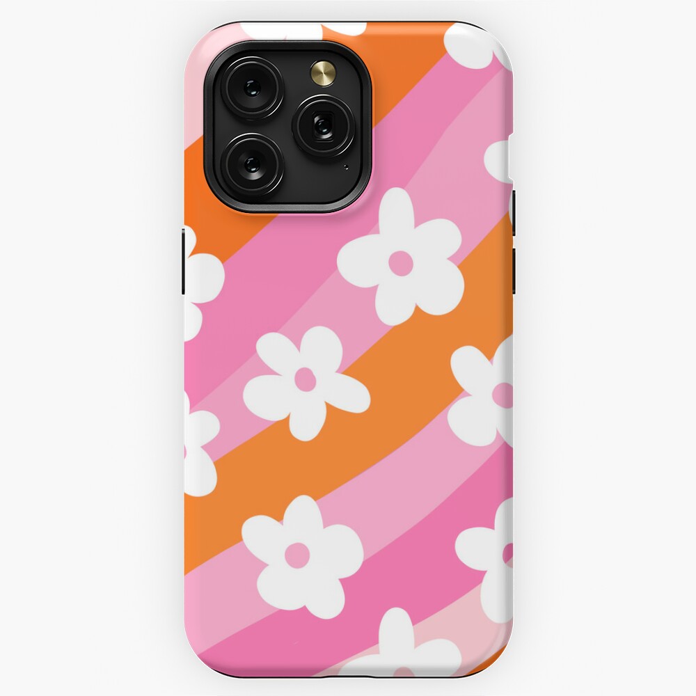 orange fizzy bubbles pattern designer phone case - jefdesigns