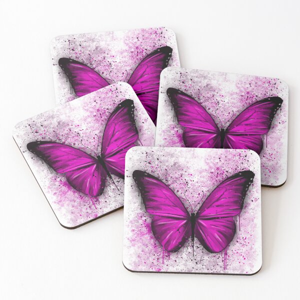 Artikelvorschau, Rosa Schmetterling Splatter-Druck entworfen und verkauft von Pics-squiggles.