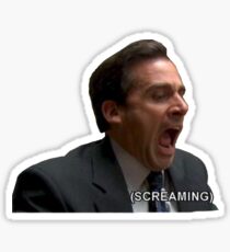 Screaming Michael Scott Sticker