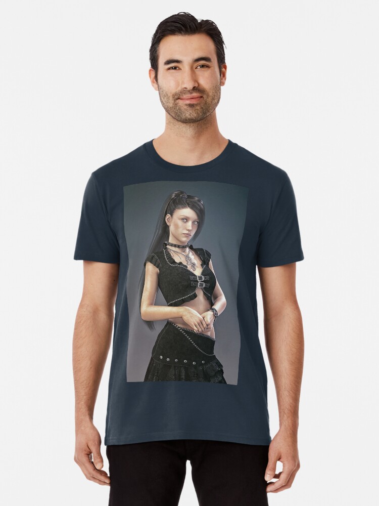 Thumbnail 1 of 6, Premium T-Shirt, Rock party chick posing designed and sold by guidonr1.