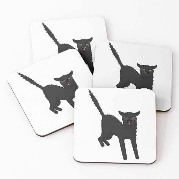 Item preview, angry black cat halloween designed and sold by CreandoLios.