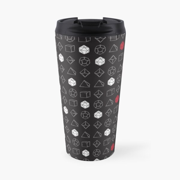 Dungeons and Dragons Dice Set D20 Pattern Travel Mug