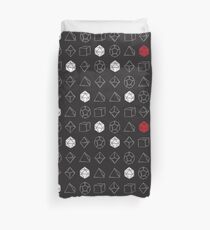 Dungeons and Dragons Dice Set D20 Pattern Duvet Cover