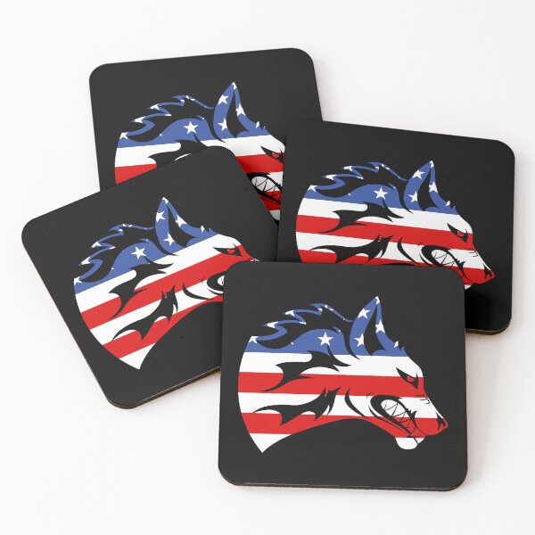 Item preview, Werewolf Move Forward US Flag American Wolf Don't Give Up Never Give Up designed and sold by BEAST NYC.