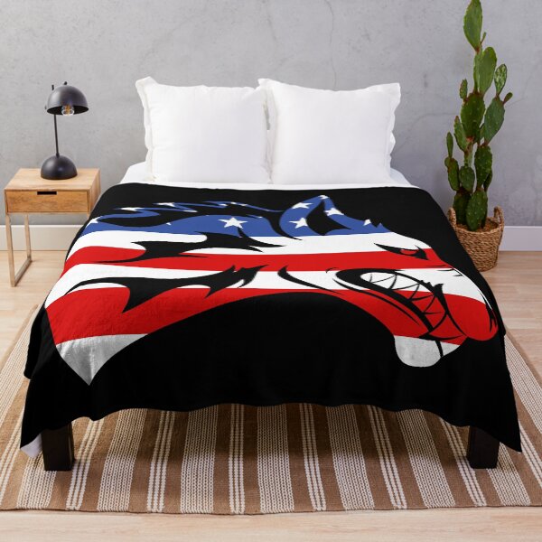 Item preview, Werewolf Move Forward US Flag American Wolf Don't Give Up Never Give Up designed and sold by BEAST NYC.