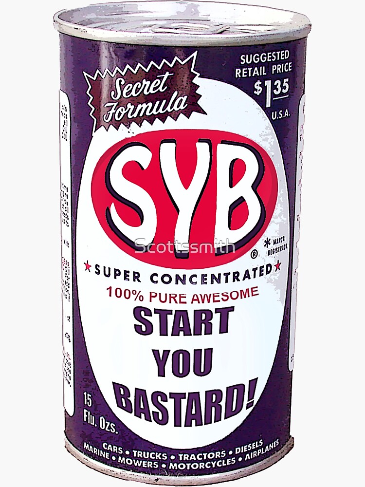 "Start you Bastard 100" Sticker by Scottssmith Redbubble