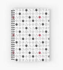 Cuaderno de espiral Dungeons blancos y dragones Dice Set D20 Pattern
