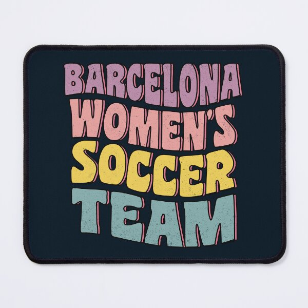 Item preview, Barcelona Femeni Groovy Wavy Text (WOSO/FutFem) designed and sold by Numero14.
