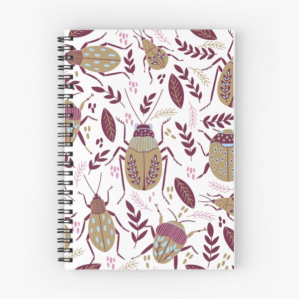 Item preview, Beautiful bright pattern with beetles and leaves on a white background designed and sold by Drozdova.