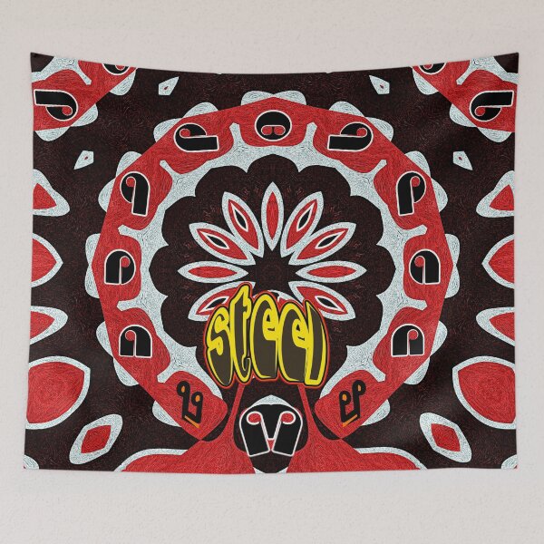 Item preview, TRINIDAD AND TOBAGO FLAG CARNIVAL ART PAINTING - STEEL PAN ABSTRACT MUSICAL INSTRUMENT. designed and sold by Ralek.