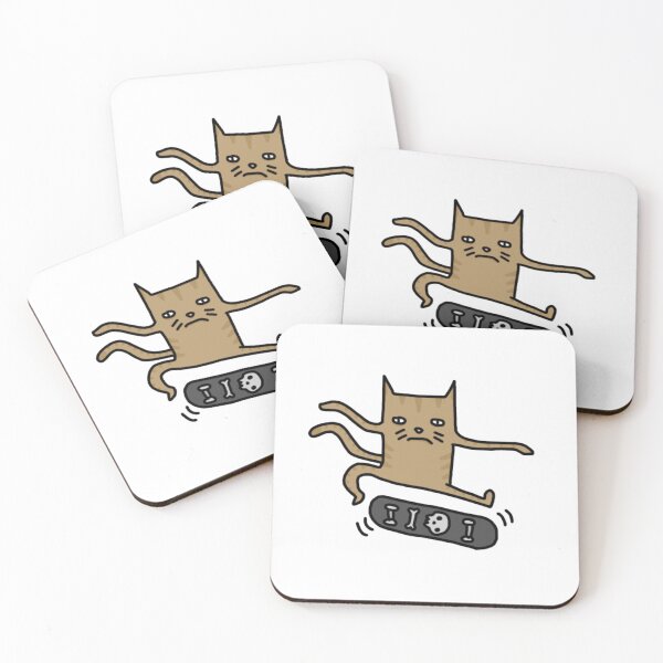 Item preview, Sad Cat doing a Kick Flip designed and sold by JSGB.