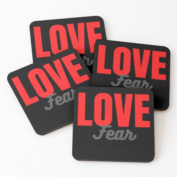 Item preview, Love Over Fear - Red and Grey on Black designed and sold by RnssncCo.