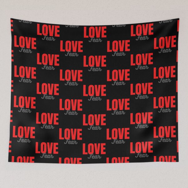 Item preview, Love Over Fear - Red and Grey on Black designed and sold by RnssncCo.