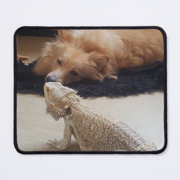 Item preview, Adorable cute bearded dragon with dog  designed and sold by Skaja.