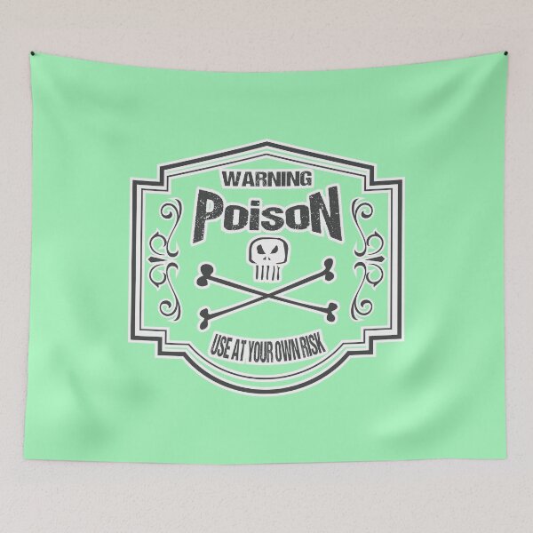 Item preview, Vintage Poison Label Grey designed and sold by SimonSay.