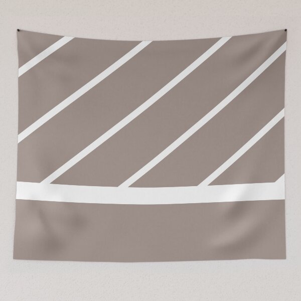 Aperçu de l'œuvre Gray Beige White Minimal Modern Diagonal Stripe Pattern - Dutch Boy 2023 COTY Rustic Greige 404-4DB créée et vendue par ColorOfTheYears.