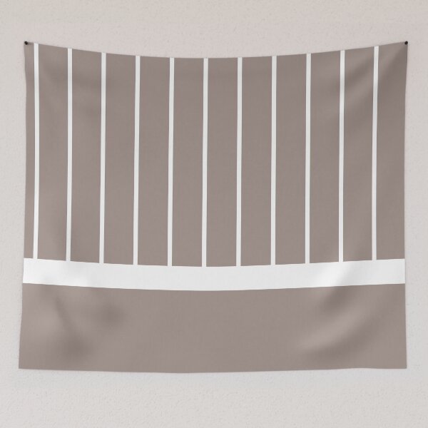 Aperçu de l'œuvre Gray Beige White Minimal Modern Stripe Pattern Pairs Dutch Boy 2023 COTY Rustic Greige 404-4DB créée et vendue par ColorOfTheYears.