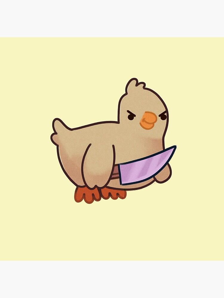 "Cute but mean duck with knife" Poster for Sale by timznkrt Redbubble