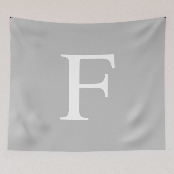 Item preview, Silver Gray Basic Monogram F designed and sold by rewstudio.