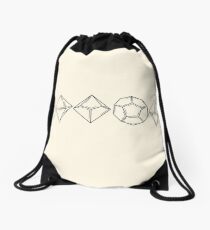 Minimal Dungeons and Dragons Dice Set D20 Drawstring Bag