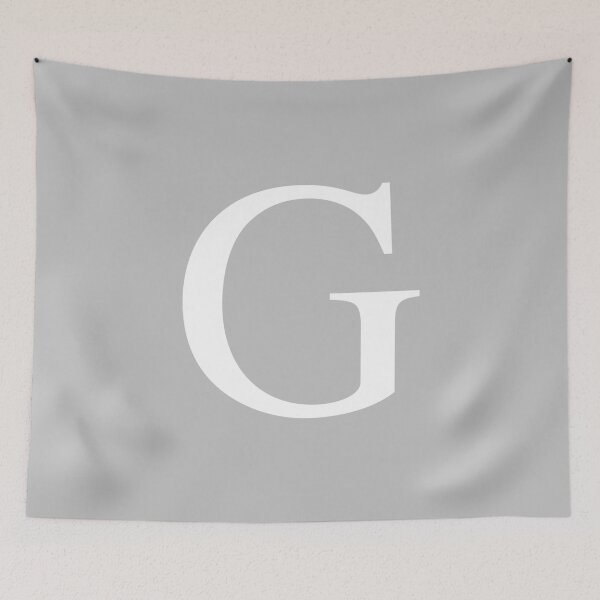 Item preview, Silver Gray Basic Monogram G designed and sold by rewstudio.