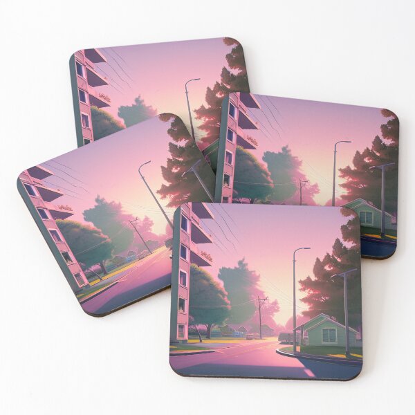 Item preview,  village far from the city at dawn designed and sold by Dicoart.