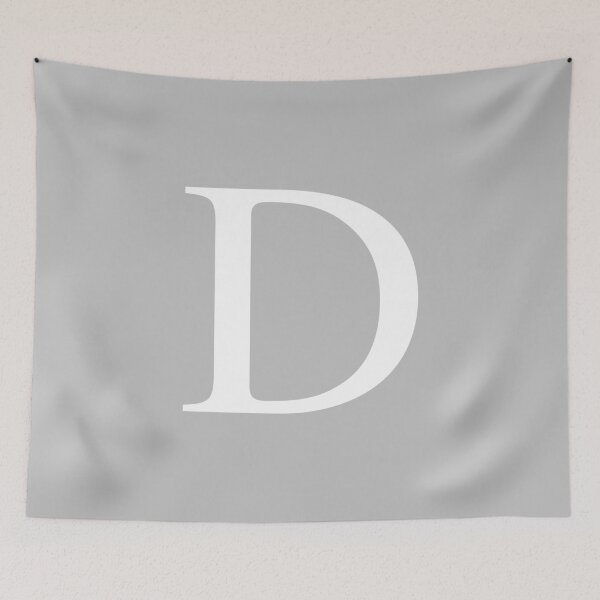 Item preview, Silver Gray Basic Monogram D designed and sold by rewstudio.