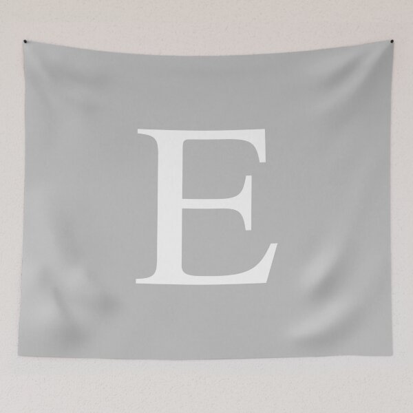 Item preview, Silver Gray Basic Monogram E designed and sold by rewstudio.