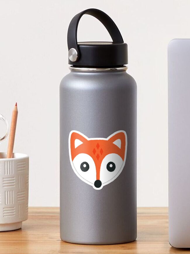 Thumbnail 1 of 3, Sticker, Little Red Foxes on Blush Pink designed and sold by daisy-beatrice.