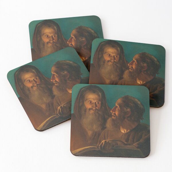 Item preview, The Apostles John and Paul | Petrus van Schendel | 1850 Gospel Biblical Art designed and sold by CJET.