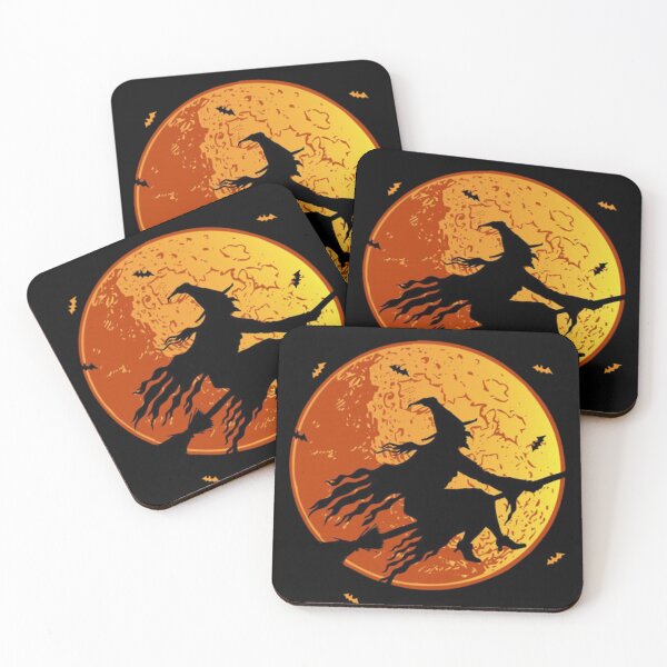 Item preview, Halloween Night | Halloween | Witch Flying On Her Broom designed and sold by Leisure-Shop.