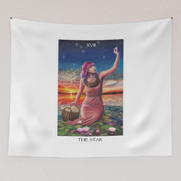 Item preview, The Star Tarot Card Art - White designed and sold by Artbykayleighb.