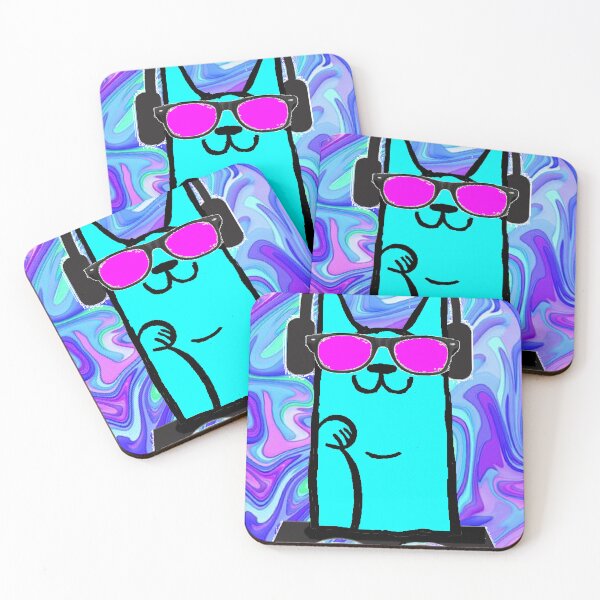 Item preview, D.j.Cat Rave Techno Kitty 1 designed and sold by LowEndGraphics.