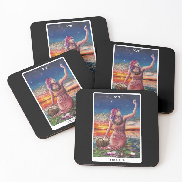 Item preview, The Star Tarot Card Art - Black designed and sold by Artbykayleighb.